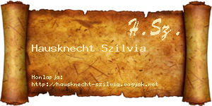 Hausknecht Szilvia névjegykártya